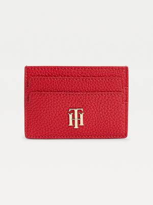 Portfele Tommy Hilfiger Monogram Card Holder Damskie Czerwone | TH973YZI