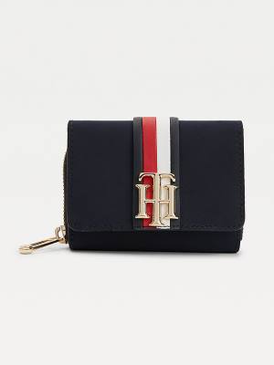 Portfele Tommy Hilfiger Recycled Monogram Damskie Niebieskie | TH248UNQ