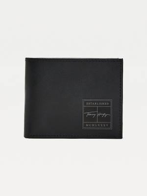 Portfele Tommy Hilfiger Signature Small Card Męskie Czarne | TH934GJN