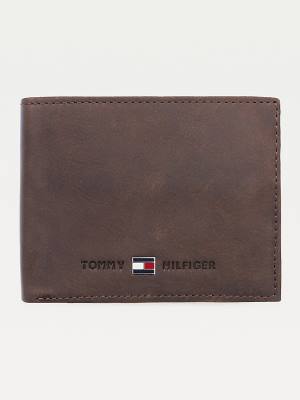 Portfele Tommy Hilfiger Skórzane Flap Męskie Brązowe | TH084DVQ