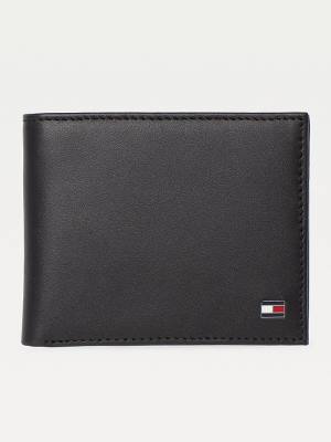 Portfele Tommy Hilfiger Small Embossed Bifold Męskie Czarne | TH396IUW