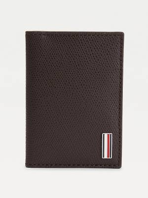 Portfele Tommy Hilfiger TH Business Bifold Skórzane Męskie Brązowe | TH508BTE