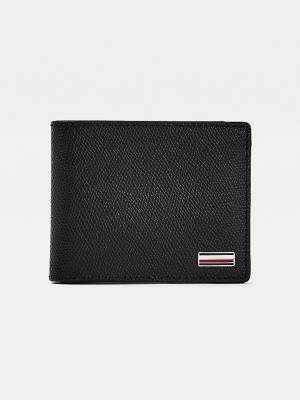 Portfele Tommy Hilfiger TH Business Small Skórzane Card Męskie Czarne | TH403VPX