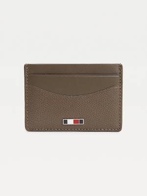 Portfele Tommy Hilfiger TH Business Small Skórzane Card Holder Męskie Brązowe | TH962EKZ