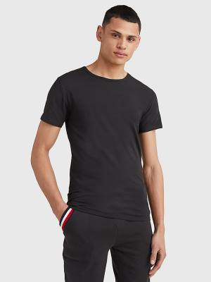 Pyjamas Tommy Hilfiger 3-Pack Premium Essential Crew Neck Męskie Czarne | TH639RSJ