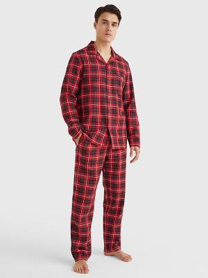 Pyjamas Tommy Hilfiger Exclusive Flannel Shirt And Trousers Set Męskie Czerwone | TH175RWS