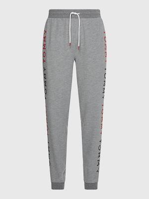 Pyjamas Tommy Hilfiger Logo Embroidery Joggers Męskie Szare | TH253ESA