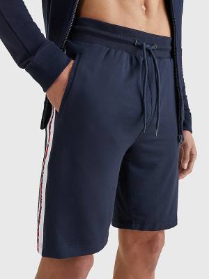 Pyjamas Tommy Hilfiger Logo Tape Track Shorts Męskie Niebieskie | TH193EDW