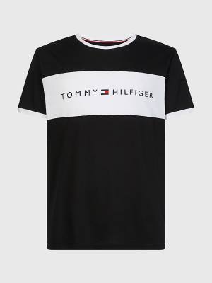 Pyjamas Tommy Hilfiger Original Colour-Blocked Logo Męskie Czarne | TH481JZG