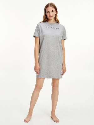 Pyjamas Tommy Hilfiger Original Half Sleeve Nightdress Damskie Szare | TH410OWI