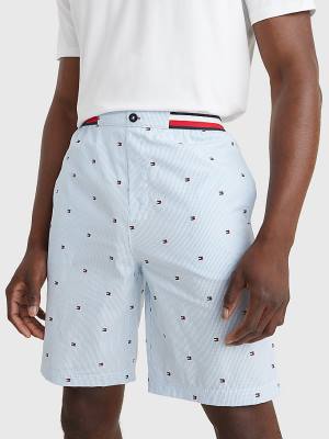 Pyjamas Tommy Hilfiger TH Modern Ithaca Stripe Shorts Męskie Niebieskie | TH741CJY