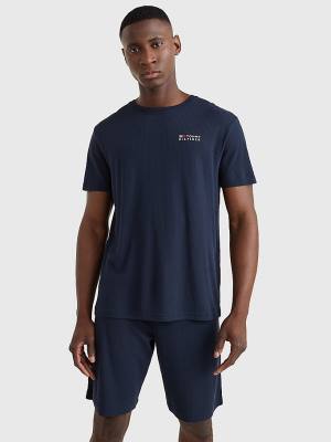 Pyjamas Tommy Hilfiger TH Stretch Logo Męskie Niebieskie | TH371TDQ