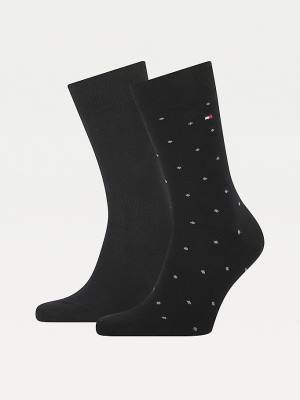 Skarpety Tommy Hilfiger 2-Pack Dot Męskie Czarne | TH492QNL