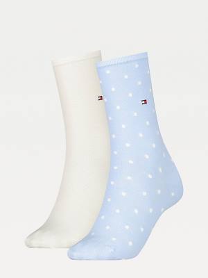 Skarpety Tommy Hilfiger 2-Pack Polka Dot Damskie Niebieskie | TH635PGU