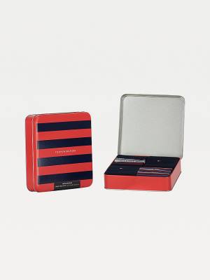 Skarpety Tommy Hilfiger 4-Pack Gift Box Stripe Męskie Niebieskie | TH326VNO