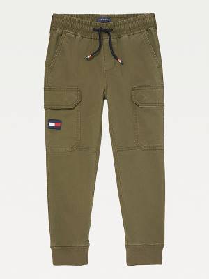 Spodnie Tommy Hilfiger Adaptive Cargo Joggers Chłopięce Zielone | TH519LGP