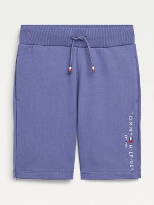 Spodnie Tommy Hilfiger Essential Drawstring Sweat Shorts Chłopięce Niebieskie | TH802NHS