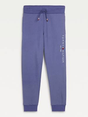 Spodnie Tommy Hilfiger Essential Logo Joggers Chłopięce Niebieskie | TH053BHS