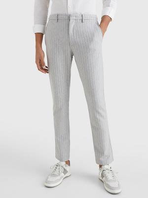 Spodnie Tommy Hilfiger Modern Bleecker Stripe Slim Męskie Szare | TH674UZF