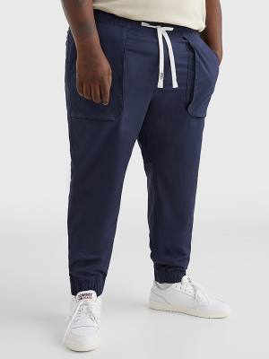 Spodnie Tommy Hilfiger Plus Scanton Slim Fit Joggers Męskie Niebieskie | TH710CDV