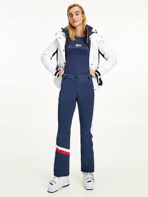 Spodnie Tommy Hilfiger Rossignol Colour-Blocked Ski Damskie Niebieskie | TH910HDC