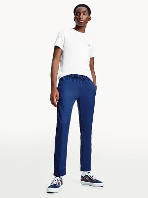 Spodnie Tommy Hilfiger Slim Fit Joggers Męskie Niebieskie | TH240ENQ