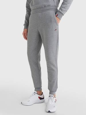 Spodnie Tommy Hilfiger Sportowe Essential TH Cool Joggers Męskie Szare | TH639VJE