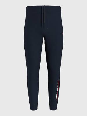 Spodnie Tommy Hilfiger Sportowe TH Cool Organic Bawełniane Joggers Męskie Niebieskie | TH609JWS