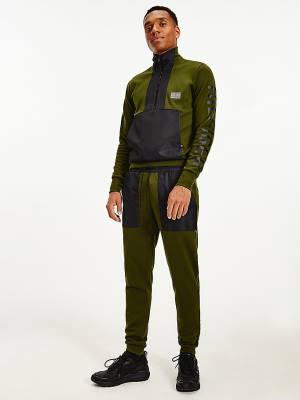 Spodnie Tommy Hilfiger TH Flex Essential Tech Joggers Męskie Brązowe | TH603LRZ