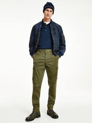 Spodnie Tommy Hilfiger TH Modern Slim Fit Cargo Męskie Khaki | TH036OHP