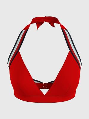 Stroje Kąpielowe Tommy Hilfiger Fixed Triangle Bikini Top Damskie Czerwone | TH746PAV