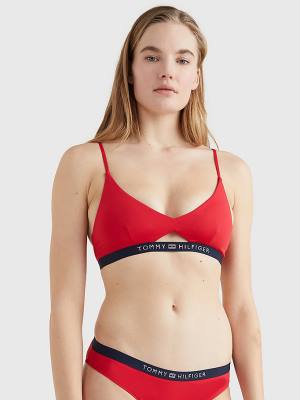 Stroje Kąpielowe Tommy Hilfiger Logo Waistband Bikini Bralette Damskie Czerwone | TH180RQD