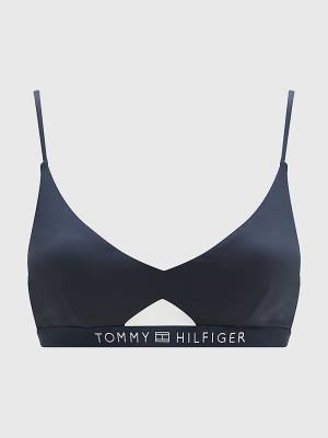 Stroje Kąpielowe Tommy Hilfiger Logo Waistband Bikini Bralette Damskie Niebieskie | TH250UWM