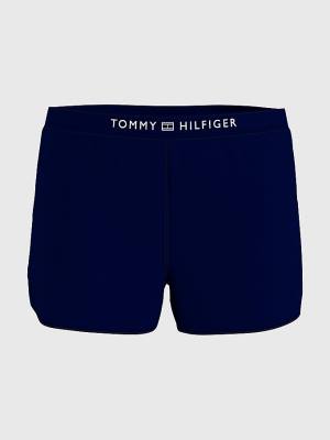 Stroje Kąpielowe Tommy Hilfiger Logo Waistband Terry Shorts Damskie Niebieskie | TH698RDG