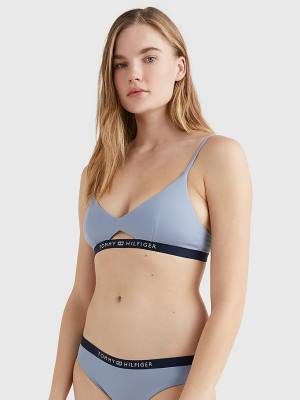 Stroje Kąpielowe Tommy Hilfiger Logo Waistband Bikini Bralette Damskie Niebieskie | TH732NFX