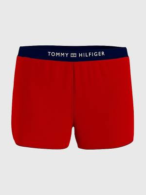 Stroje Kąpielowe Tommy Hilfiger Logo Waistband Terry Shorts Damskie Czerwone | TH734MVZ