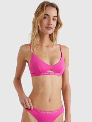 Stroje Kąpielowe Tommy Hilfiger Logo Waistband Bikini Bralette Damskie Różowe | TH967HDO