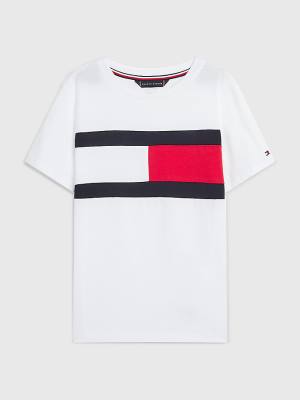 Stroje Kąpielowe Tommy Hilfiger Organic Bawełniane Colour-Blocked Chłopięce Białe | TH748RGJ