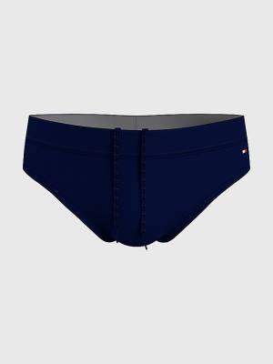 Stroje Kąpielowe Tommy Hilfiger Solid Colour Briefs Męskie Niebieskie | TH258NHY