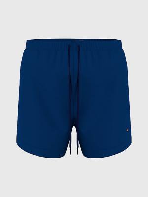 Stroje Kąpielowe Tommy Hilfiger Solid Mid Length Shorts Męskie Niebieskie | TH307BYK