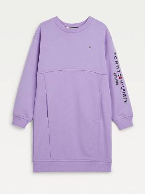 Sukienki Tommy Hilfiger Essential Sweatshirt Dziewczynka Fioletowe | TH236TOI