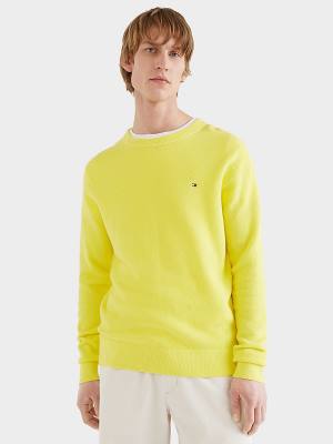 Swetry Tommy Hilfiger Crew Neck Jumper Męskie Żółte | TH342GXF