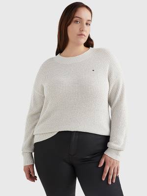 Swetry Tommy Hilfiger Curve Alpaca Wool Relaxed Fit Jumper Damskie Szare | TH240QJH