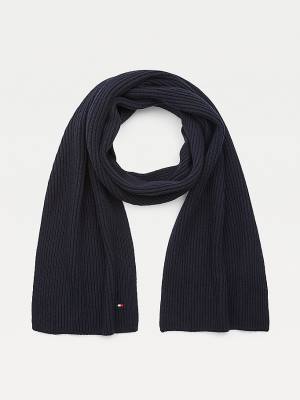 Szaliki Tommy Hilfiger Pima Bawełniane Cashmere Męskie Niebieskie | TH128MNJ