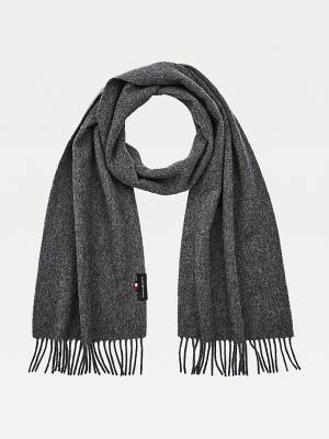 Szaliki Tommy Hilfiger Uptown Pure Wool Męskie Szare | TH368OFJ