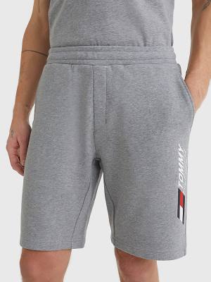 Szorty Tommy Hilfiger Sportowe Essential TH Cool Sweat Męskie Szare | TH968CPW