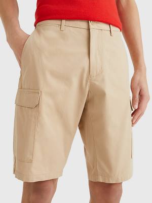 Szorty Tommy Hilfiger Twill Cargo Męskie Beżowe | TH367BNI