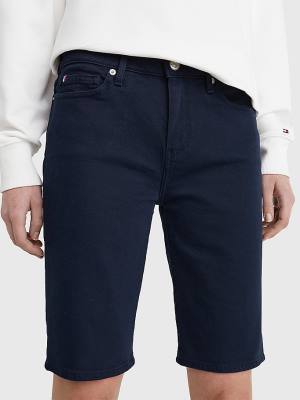 Szorty Tommy Hilfiger Venice Slim White Denim Damskie Niebieskie | TH596HTR