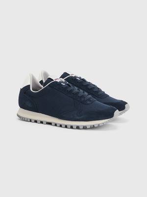 Trampki Tommy Hilfiger Elevated Mixed Texture Runner Męskie Niebieskie | TH698CGI