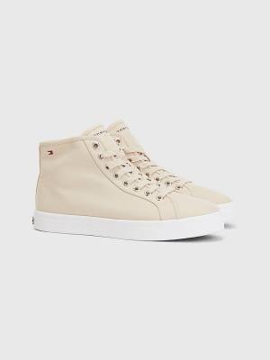 Trampki Tommy Hilfiger Essential High-Top Damskie Beżowe | TH503RCO